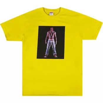 Футболка Supreme Tupac Hologram, желтый