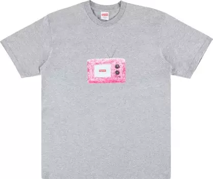 Футболка Supreme TV Tee 'Heather Grey', серый
