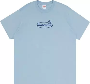 Футболка Supreme Warning Tee 'Dusty Blue', синий
