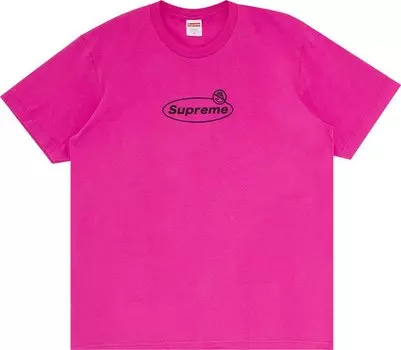 Футболка Supreme Warning Tee 'Magenta', розовый