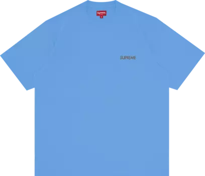 Футболка Supreme Washed Capital Short-Sleeve Top 'Blue', синий