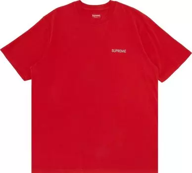Футболка Supreme Washed Capital Short-Sleeve Top 'Red', красный