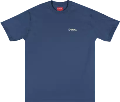 Футболка Supreme Washed Handstyle Short-Sleeve Top 'Blue', синий