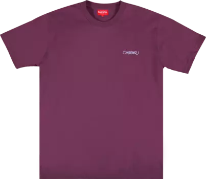 Футболка Supreme Washed Handstyle Short-Sleeve Top 'Plum', фиолетовый
