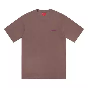 Футболка Supreme Washed Short-Sleeve Tee Brown, коричневый