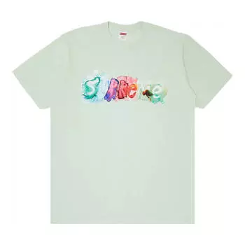 Футболка Supreme Watercolor, светлый зелёный