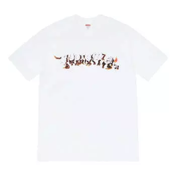 Футболка Supreme Week 8 Apes Tee Logo Alphabet Printing Round Neck Short Sleeve Unisex, мультиколор