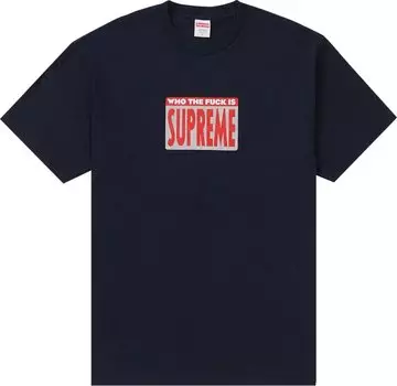 Футболка Supreme Who The f*ck Tee 'Navy', синий
