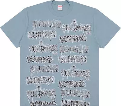 Футболка Supreme Wombat Tee 'Dusty Blue', синий