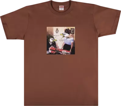 Футболка Supreme x ANTIHERO Curbs Tee 'Brown', коричневый