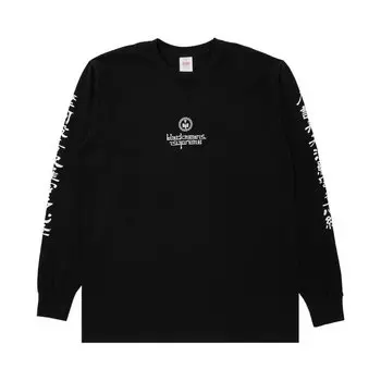 Футболка Supreme x blackmeans Long-Sleeve 'Black', черный