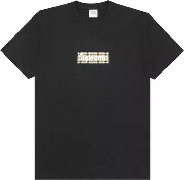 Футболка Supreme x Burberry Box Logo Tee 'Black', черный