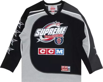 Футболка Supreme x CCM All Stars Hockey Jersey 'Black', черный