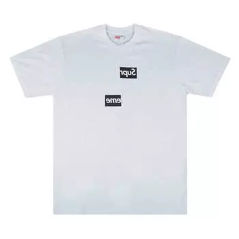 Футболка Supreme x Comme des Garons Shirt Split Box Logo, белый