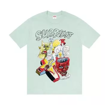 Футболка Supreme x Daniel Johnston Tee Light Teal, бирюзовый