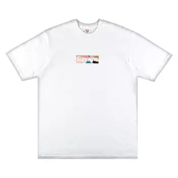 Футболка Supreme x Emilio Pucci Box Logo Tee 'White/Dusty Pink', белый