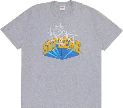 Футболка Supreme x IRAK Arc Tee 'Heather Grey', серый