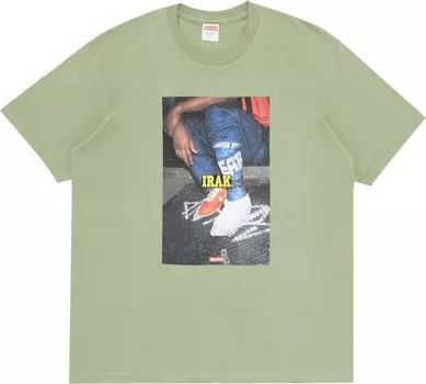 Футболка Supreme x IRAK Cast Tee 'Light Olive', зеленый