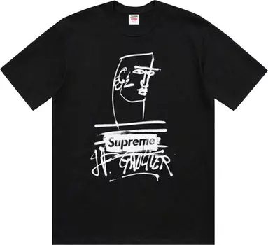 Футболка Supreme x Jean Paul Gaultier Tee 'Black', черный