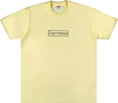Футболка Supreme x KAWS Chalk Logo Tee 'Pale Yellow', желтый