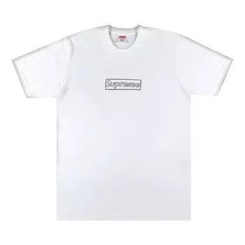 Футболка Supreme x KAWS Chalk Logo Tee 'White', белый