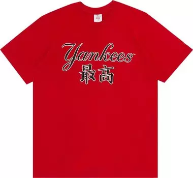 Футболка Supreme x MLB Kanji Teams Tee - Yankees 'Red', красный