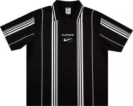 Футболка Supreme x Nike Jewel Stripe Soccer Jersey 'Black', черный