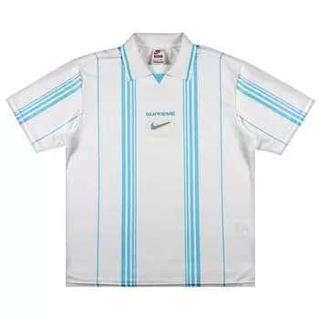 Футболка Supreme x Nike Jewel Stripe Soccer Jersey 'White', белый