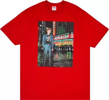 Футболка Supreme x PiL Live In Tokyo Tee 'Red', красный