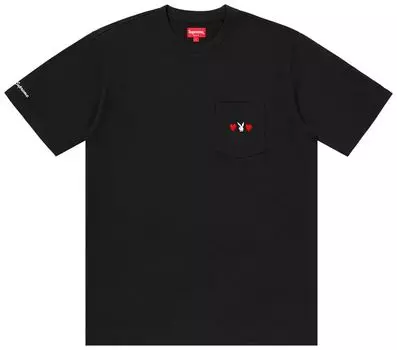 Футболка Supreme x Playboy Pocket Short-Sleeve Tee 'Black', черный