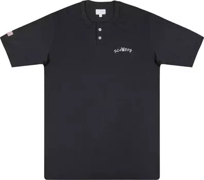 Футболка Supreme x Playboy Short-Sleeve Henley Top 'Black', черный