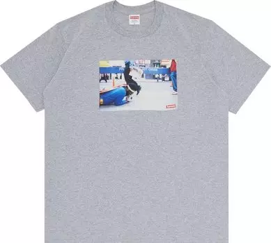 Футболка Supreme x Pope.L Training Crawl Tee 'Heather Grey', серый
