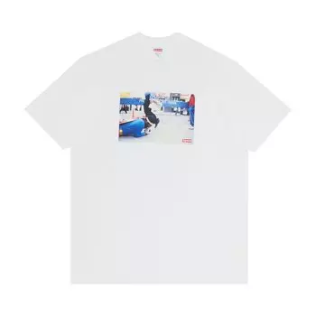 Футболка Supreme x Pope.L Training Crawl Tee 'White', белый