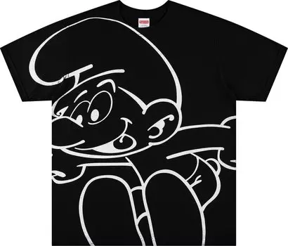 Футболка Supreme x Smurfs Tee 'Black', черный