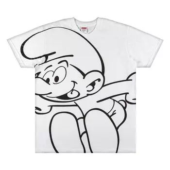 Футболка Supreme x Smurfs Tee 'White', белый