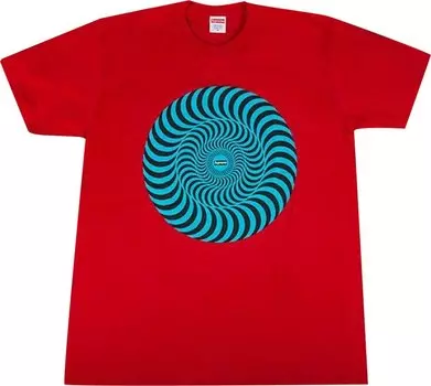 Футболка Supreme x Spitfire Classic Swirl T-Shirt 'Red', красный