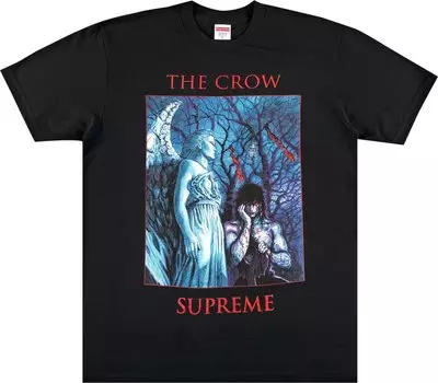 Футболка Supreme x The Crow Tee 'Black', черный