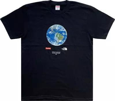 Футболка Supreme x The North Face One World Tee 'Black', черный