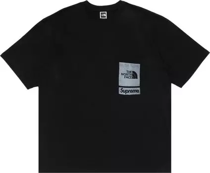 Футболка Supreme x The North Face Printed Pocket Tee 'Black', черный