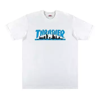 Футболка Supreme x Thrasher Skyline Tee 'White', белый