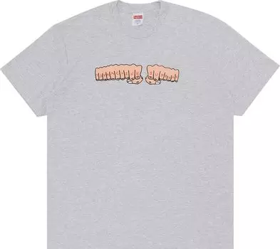 Футболка Supreme x Toy Machine Fist 'Ash Grey', серый