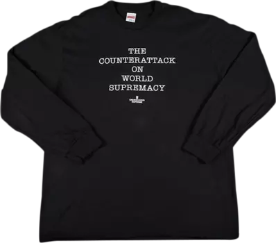 Футболка Supreme x Undercover x Public Enemy Counterattack Long-Sleeve T-Shirt 'Black', черный