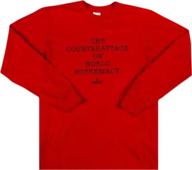 Футболка Supreme x Undercover x Public Enemy Counterattack Long-Sleeve T-Shirt 'Red', красный