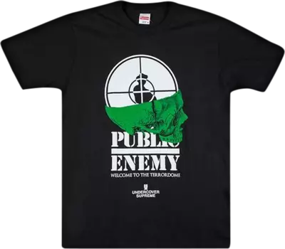 Футболка Supreme x Undercover x Public Enemy Terrordome T-Shirt 'Black', черный