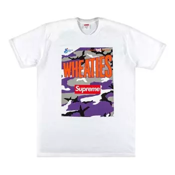 Футболка Supreme x Wheaties Tee 'White', белый