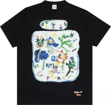 Футболка Supreme x Yohji Yamamoto Paint Tee 'Black', черный