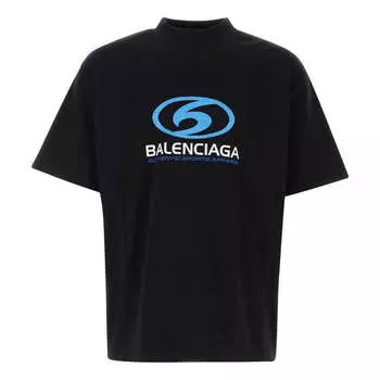 Футболка surfer t-shirt 'black blue' Balenciaga, черный