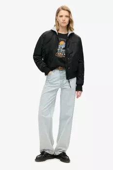 Футболка сувенир для путешествий в расслабленном стиле Superdry, черный