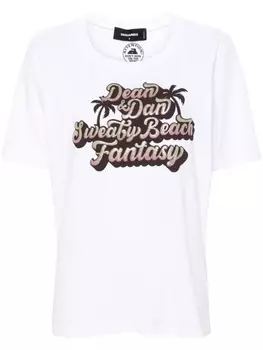 Футболка Sweaty Beach Fantasy Dsquared2, белый