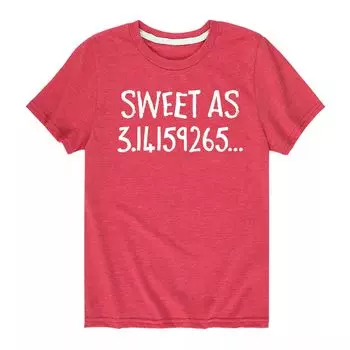 Футболка Sweet As 3.14 Pi для мальчиков 8–20 лет Licensed Character, красный